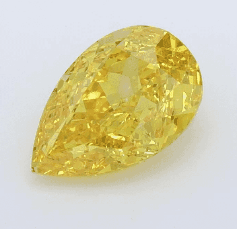 1.08-Carat Fancy Vivid Yellow -Color VS1-Clarity Certified Lab Diamond