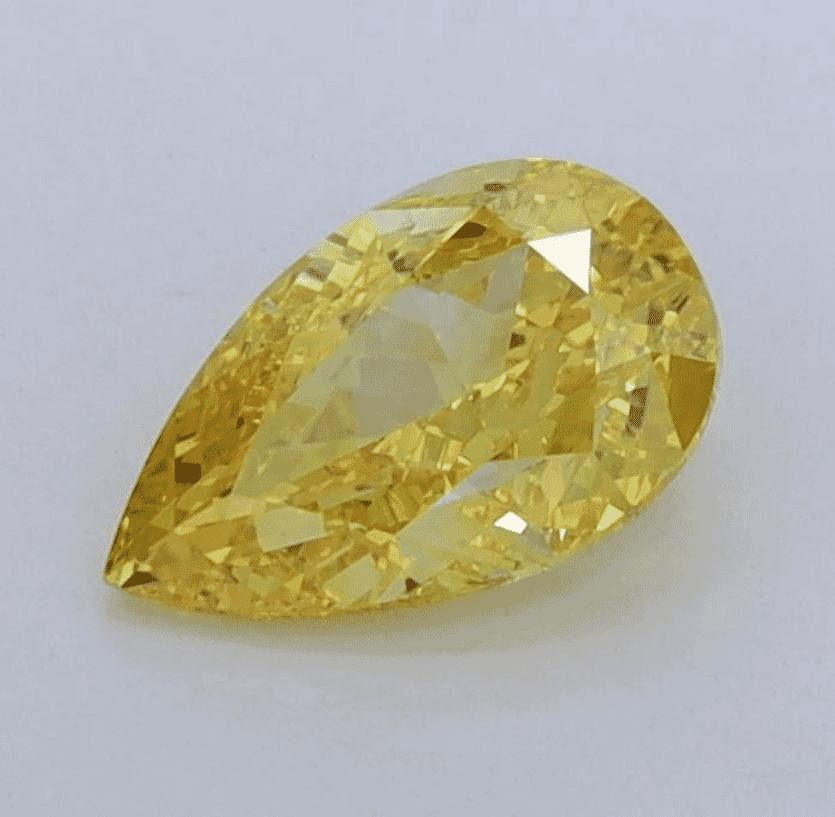 1.09-Carat Fancy Vivid Yellow -Color VS1-Clarity Certified Lab Diamond