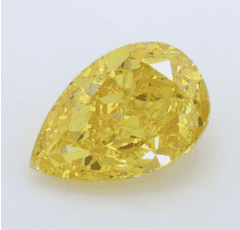 1.08-Carat Fancy Vivid Yellow -Color VVS2-Clarity Certified Lab Diamond