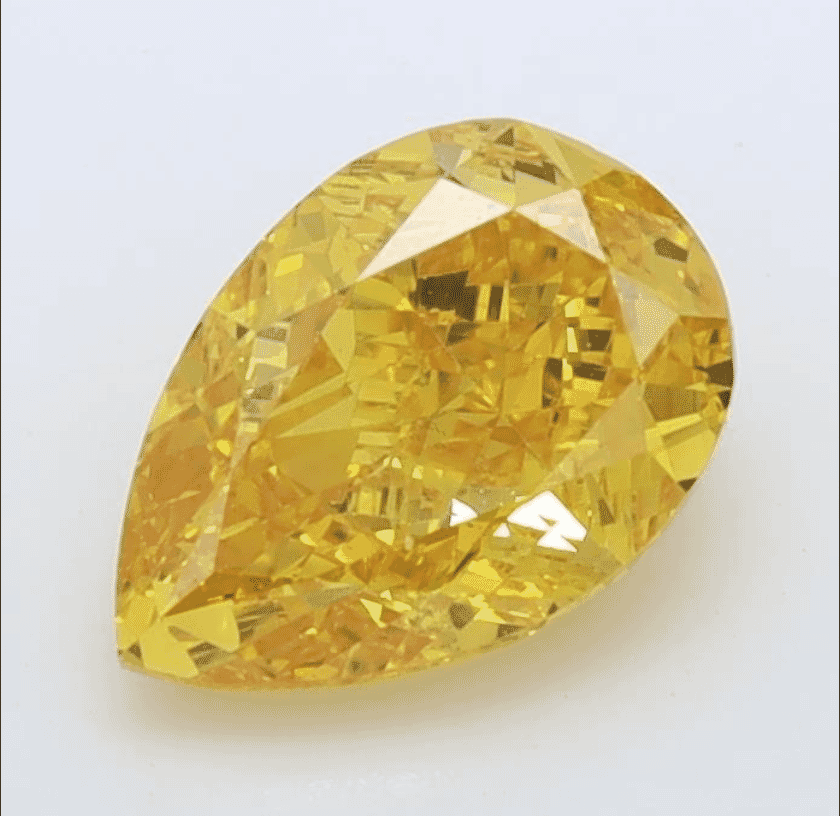 1.62 Carat Fancy Vivid Yellow  -Color VS2-Clarity Certified Lab Diamond