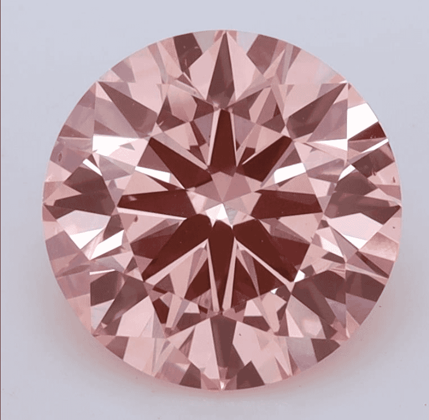 2.74 Carat  Color VS2-Clarity Fancy Vivid Pink Lab Fancy Diamond