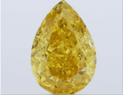 1.13 -Carat Fancy Vivid Yellow -Color VS1-Clarity Certified Lab Diamond