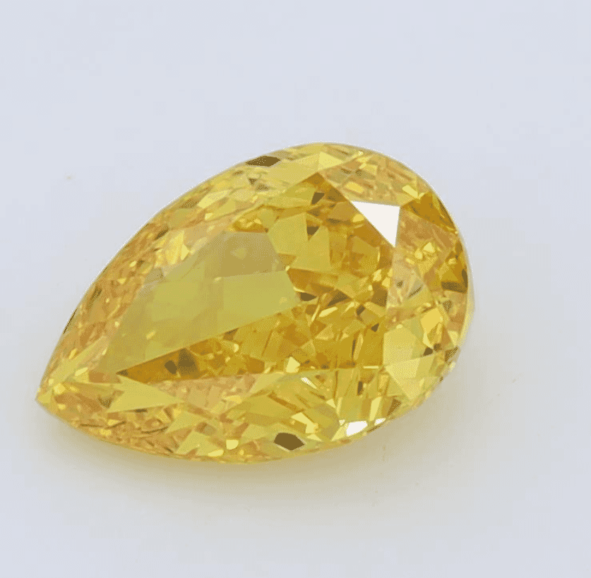 1.22-Carat Fancy Vivid Yellow -Color VS1-Clarity Certified Lab Diamond