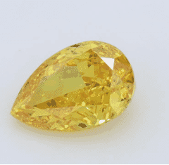 1.22-Carat Fancy Vivid Yellow -Color VS1-Clarity Certified Lab Diamond