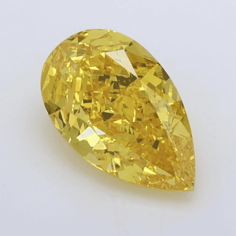 1.26-Carat Fancy Vivid Yellow -Color VS1-Clarity Certified Lab Diamond