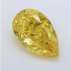 1.26-Carat Fancy Vivid Yellow -Color VS1-Clarity Certified Lab Diamond
