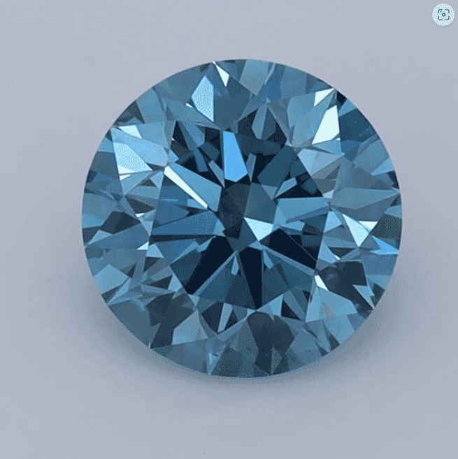 1.30-Carat Fancy Vivid Blue Color VS1-Clarity Certified Lab Fancy Diamond