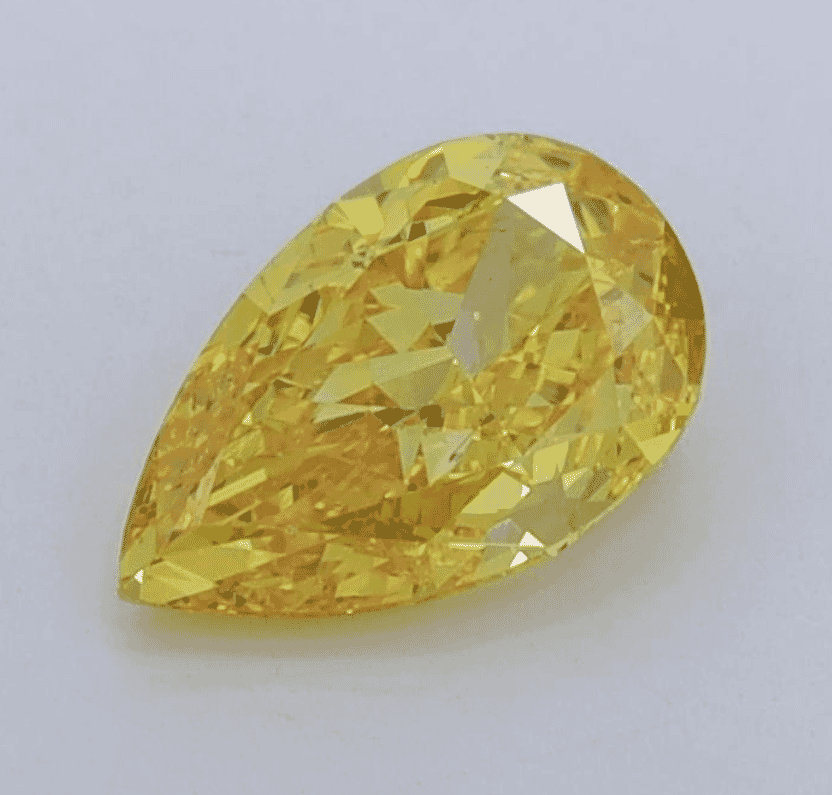 1.08Carat  Color VS2-Clarity Fancy Vivid  Yellow Lab Fancy Diamond