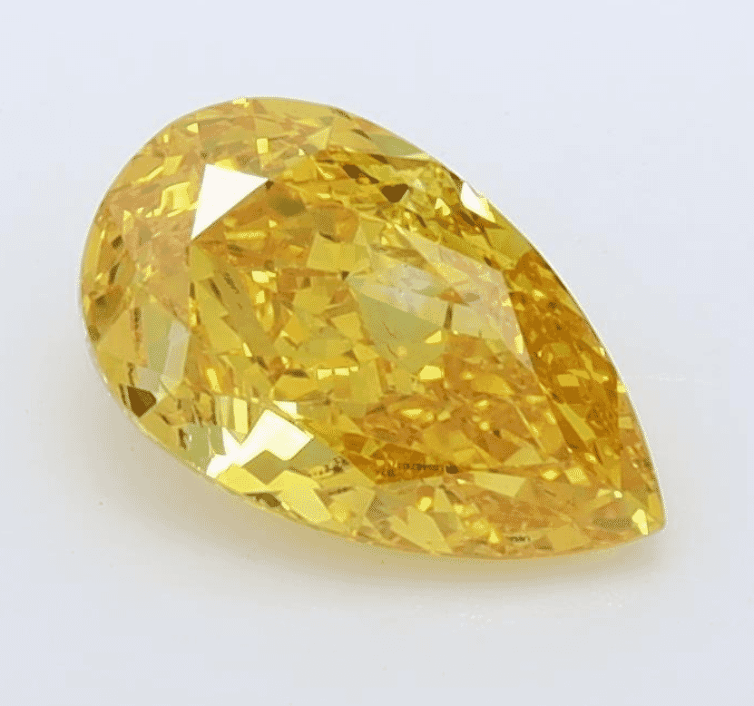 1.12Carat  Color VS2-Clarity Fancy Vivid  Yellow Lab Fancy Diamond