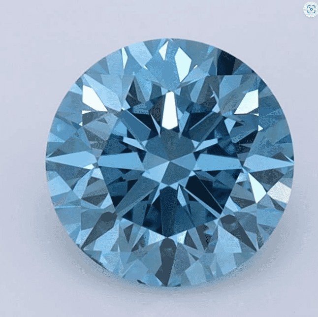 1.81-Carat Fancy Vivid Blue Color VS1-Clarity Certified Lab Fancy Diamond