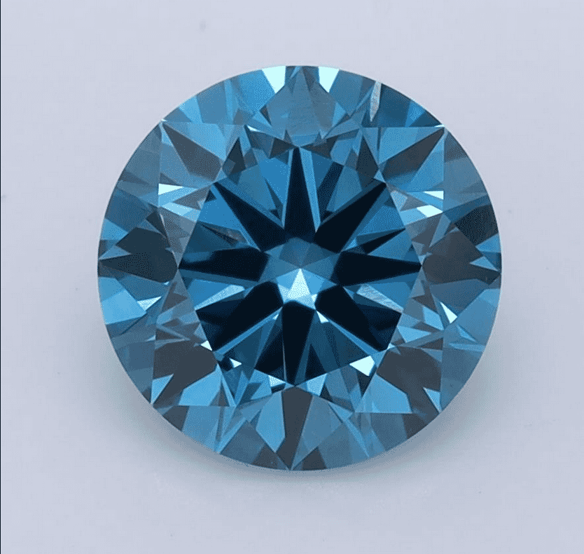 2.58Carat  Color VVS2-Clarity Fancy Vivid Blue Certified Lab Fancy Diamond