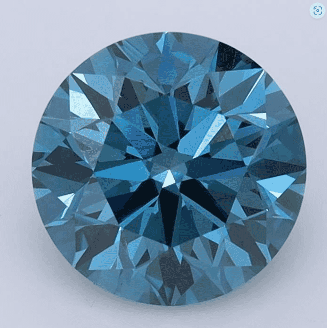 2.29-Carat Fancy Vivid Blue Color VVS2-Clarity Certified Lab Fancy Diamond