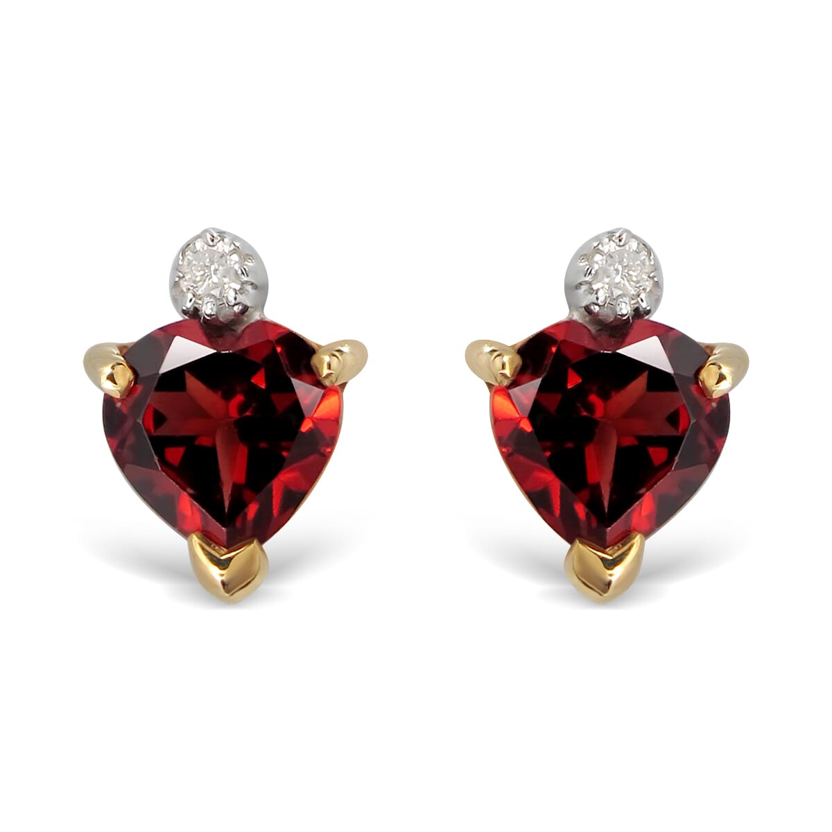10K Gold Garnet Earrings