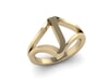  J Initial Ring in 18k Gold 