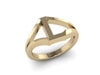 L Initial Ring in 18k Gold 