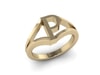 P Initial Ring in 18k Gold