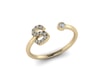 S Initial Ring in 18k Gold and 0.13 carat Diamond 