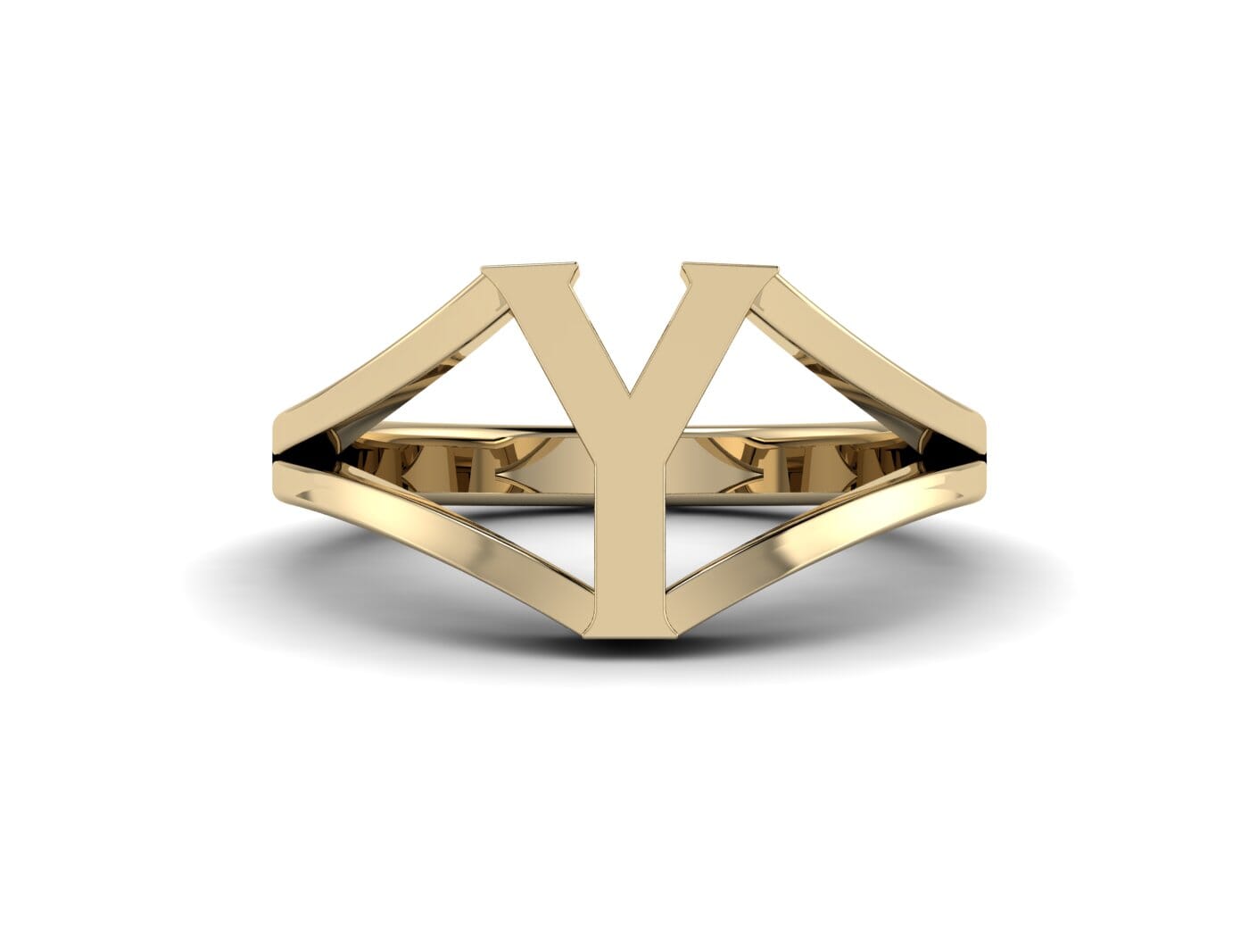 18KT Gold Y Initial Ring