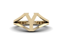 18KT Gold Y Initial Ring