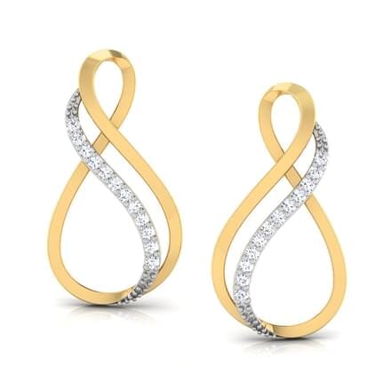 Round Diamond Drop Earrings