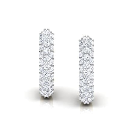 Round Diamond Hoop Earrings