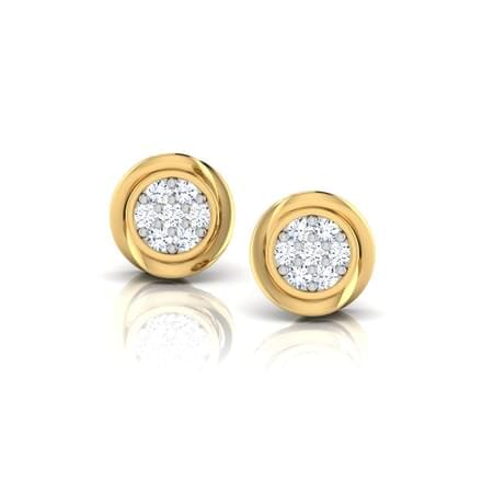 Round Diamond Cluster Earrings