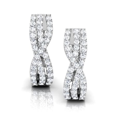 Round Diamond Hoop Earrings