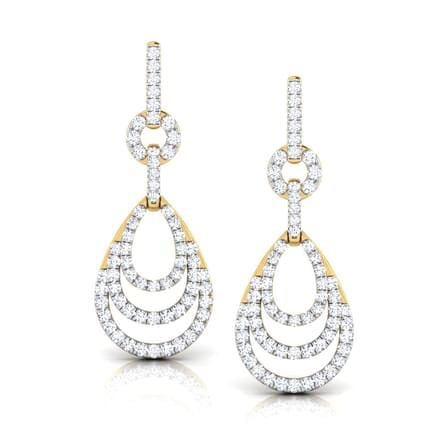 Round Diamond Drop Earrings