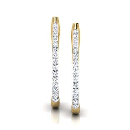 Round Diamond Hoop Earrings