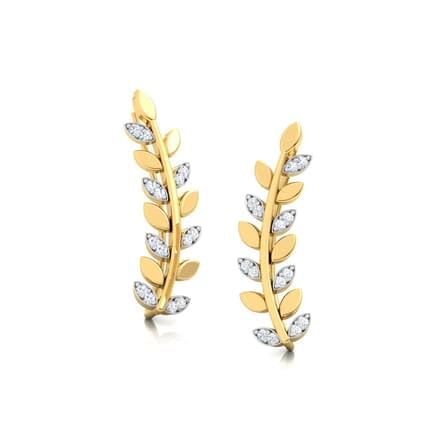 Round Diamond Flower Earrings