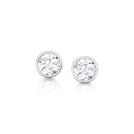 Round Diamond Cluster Earrings