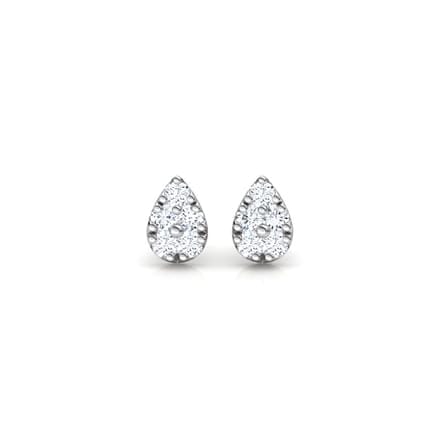 Round Diamond Cluster Earrings