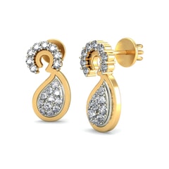 18KT Gold and 0.29 Carat Diamond Earrings