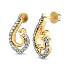 18KT Gold and 0.24 Carat Diamond Earrings