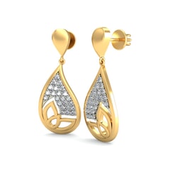 18KT Gold and 0.34 Carat Diamond Earrings