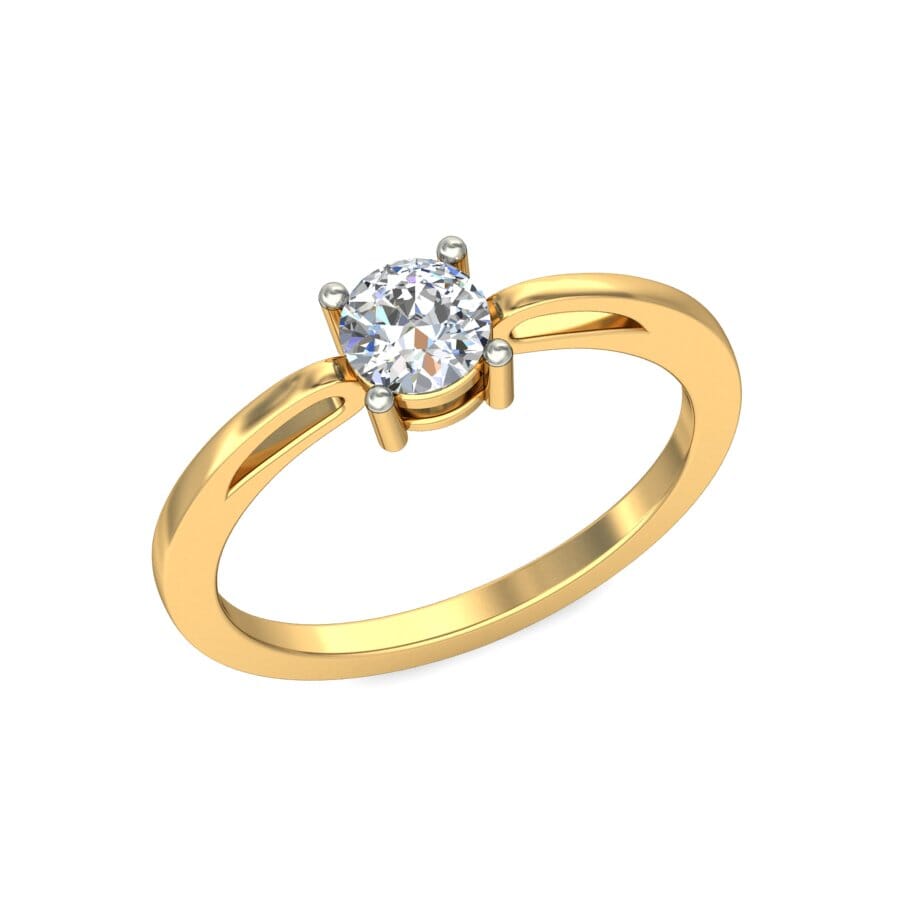 18KT Gold Lab Created Diamond Engagement Ring with Certification