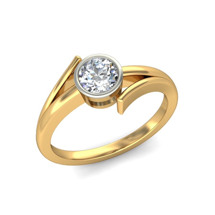 18KT Gold Lab Created Diamond Engagement Ring with Certificate