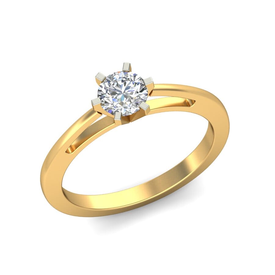 18KT Gold Lab Created Diamond Engagement Ring with Certification