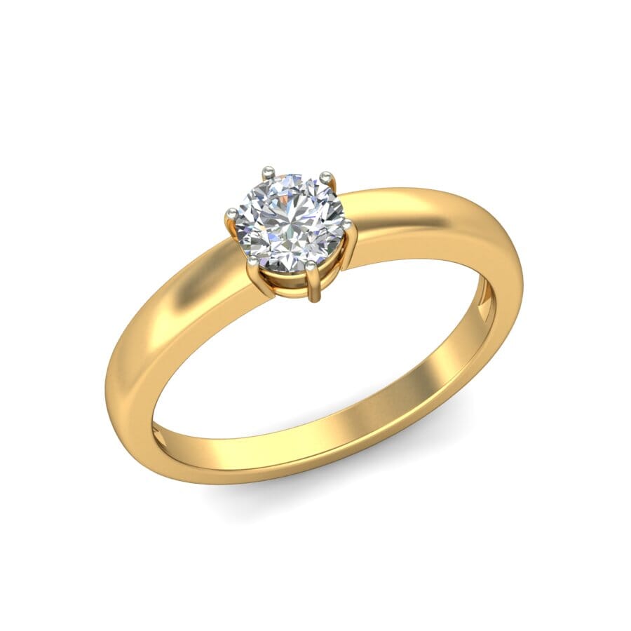 18KT Gold Lab Created Diamond Engagement Ring with Certification