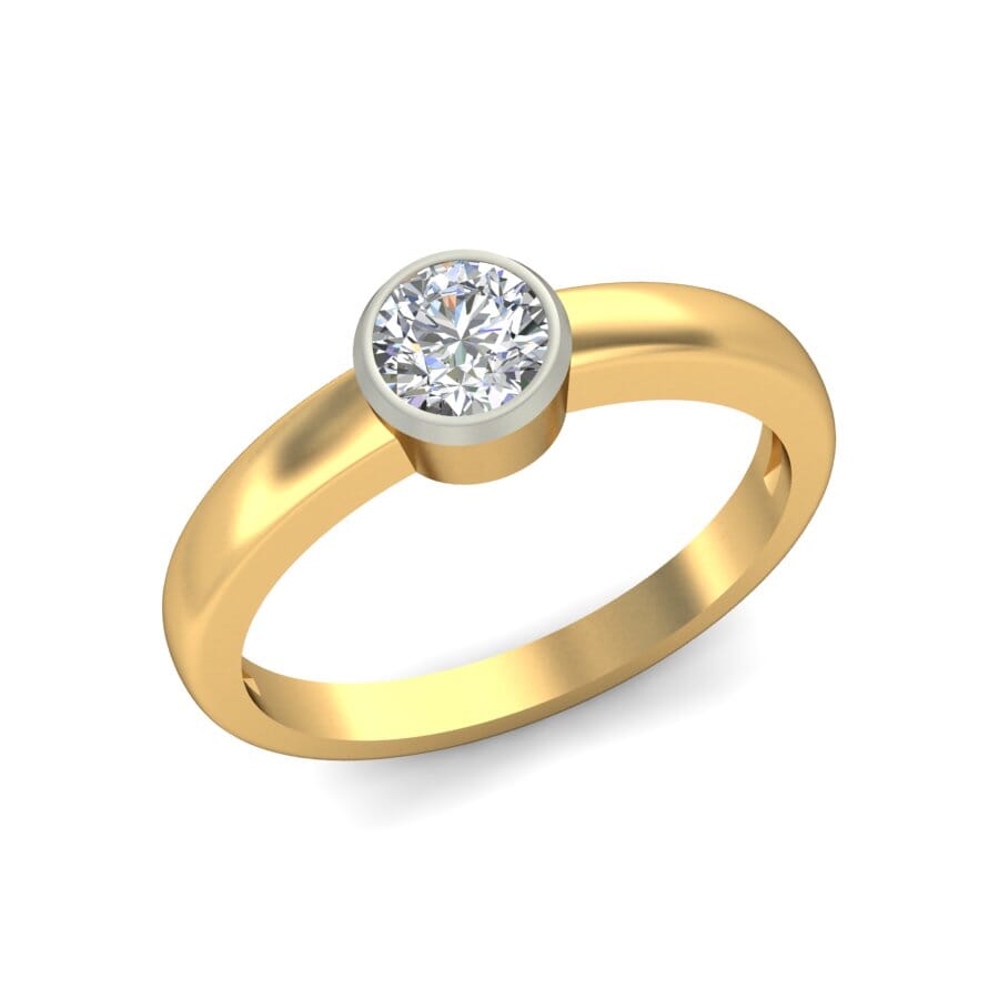 18KT Gold Lab Created Diamond Engagement Ring with Certification