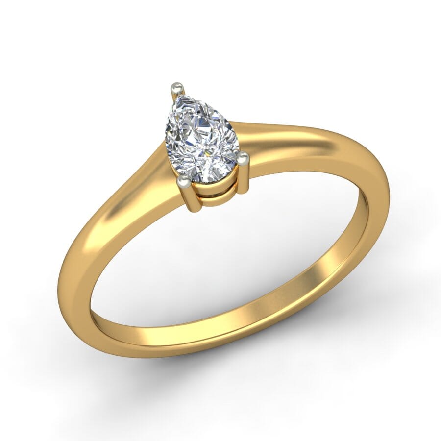 18KT Gold Lab Created Diamond Engagement Ring with Certification