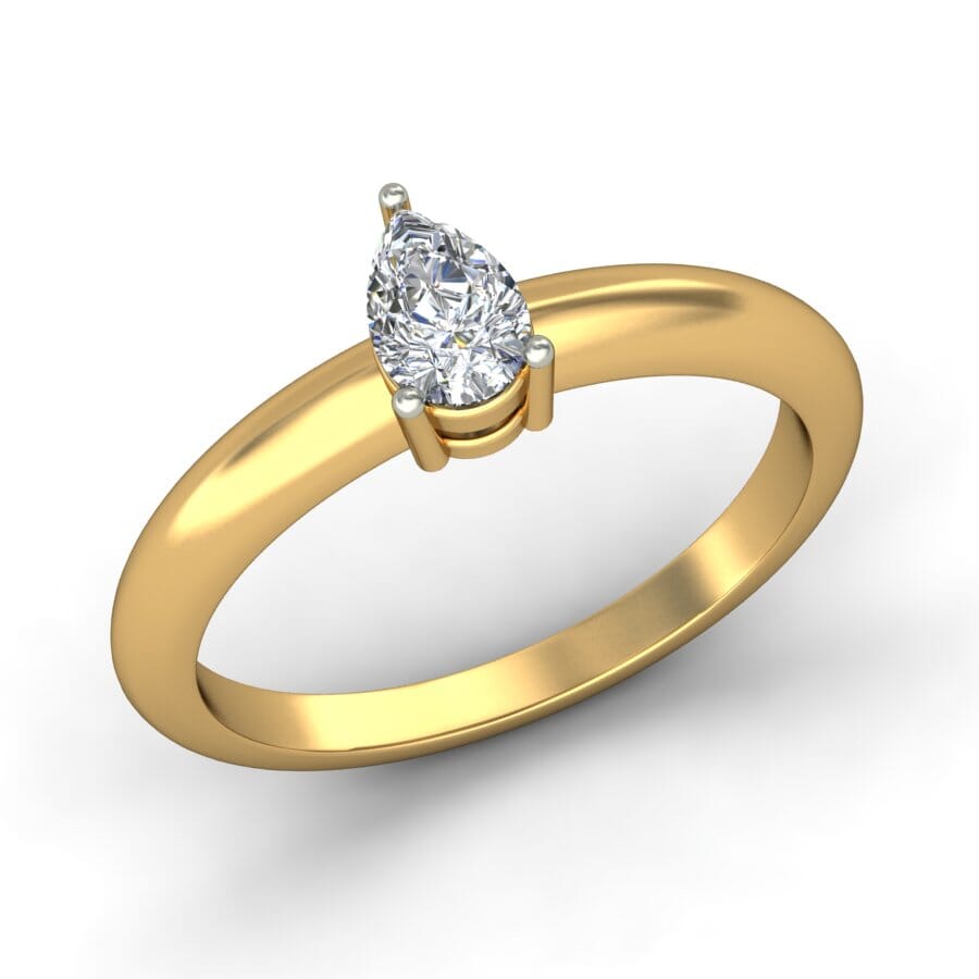 18KT Gold Lab Created Diamond Engagement Ring with Certification