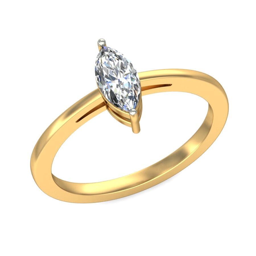 18KT Gold Lab Created Diamond Engagement Ring with Certification
