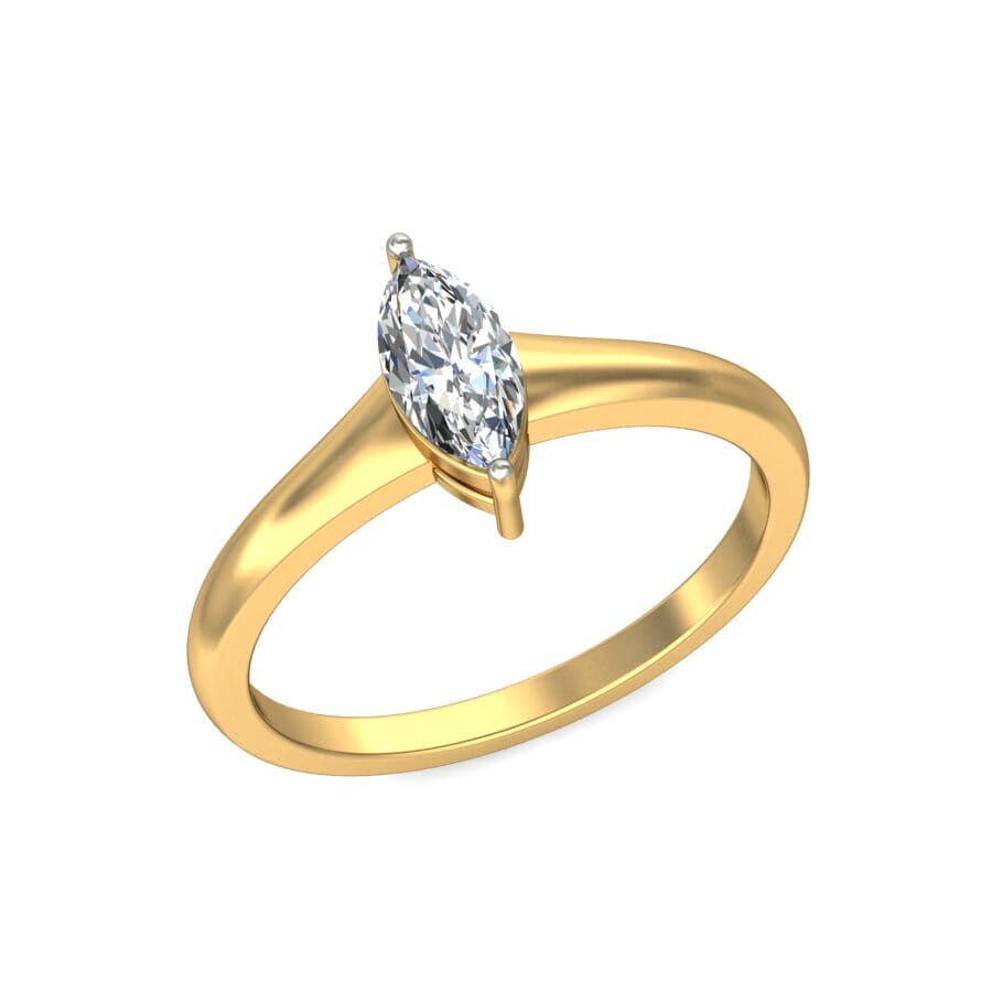 18KT Gold Lab Created Diamond Engagement Ring with Certification
