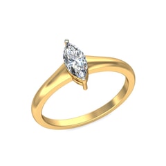 18KT Gold Lab Created Diamond Engagement Ring with Certification