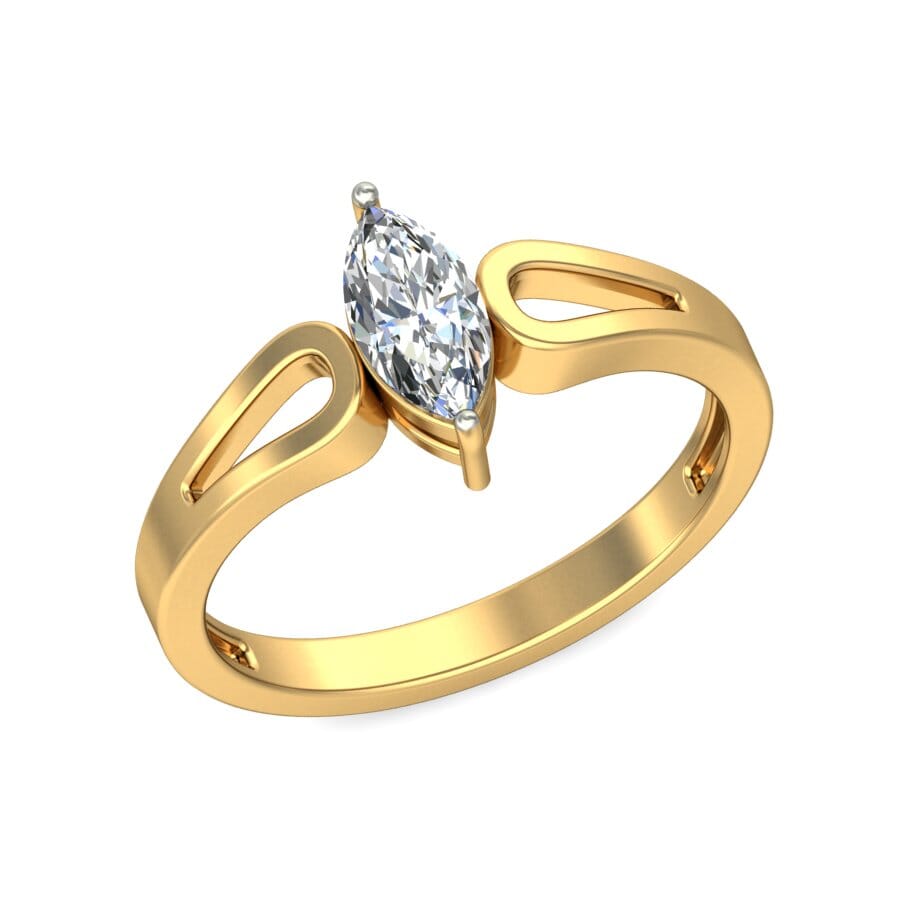 18KT Gold Lab Created Diamond Engagement Ring with Certification