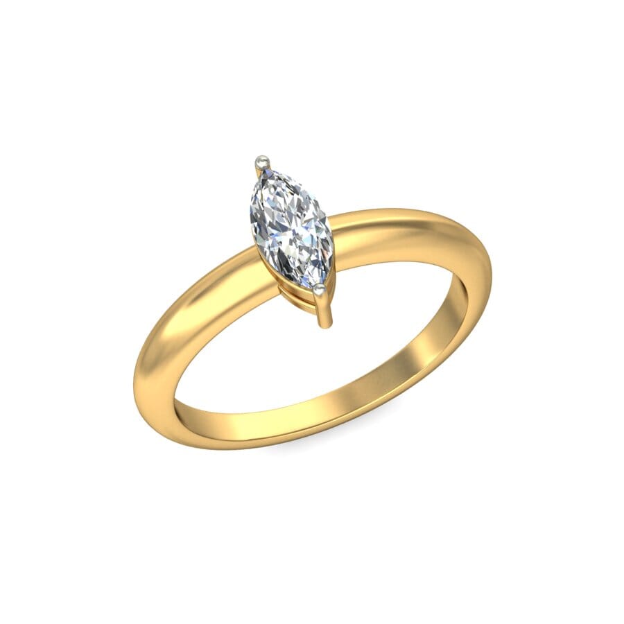 18KT Gold Lab Created Diamond Engagement Ring with Certification
