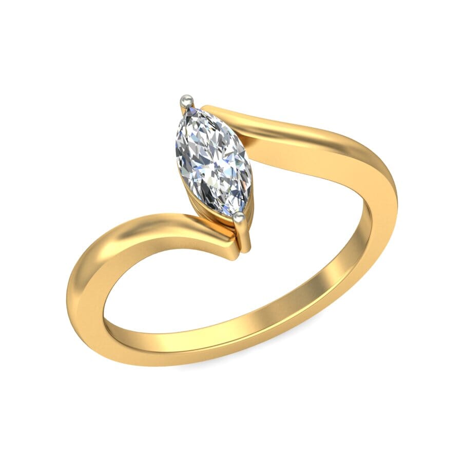18KT Gold Lab Created Diamond Engagement Ring with Certification