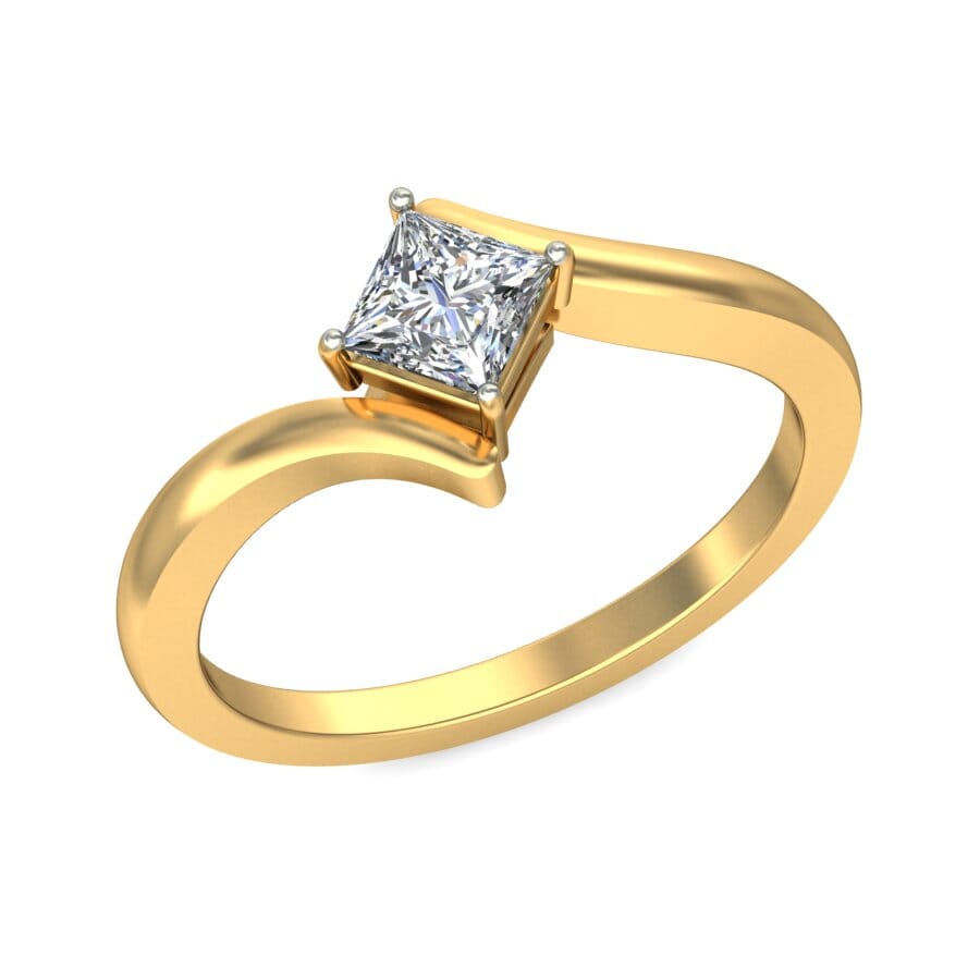 18KT Gold Lab Created Diamond Engagement Ring with Certification