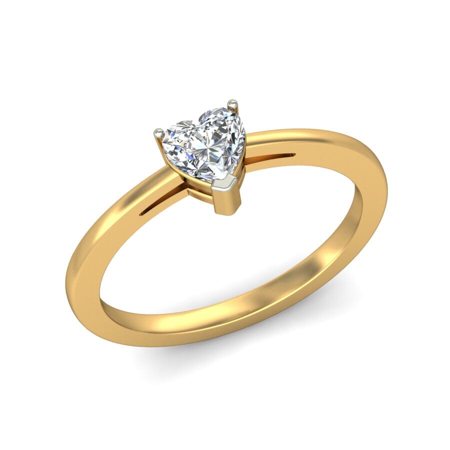 18KT Gold Lab Created Diamond Engagement Ring with Certification